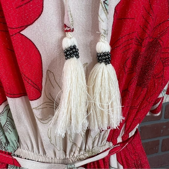 Red Floral Babydoll Dress | BOG Collective | XS - Picture 11 of 14